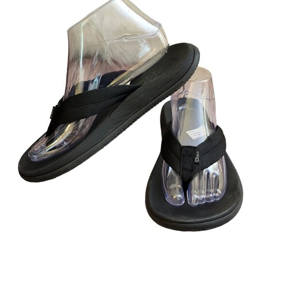 Chaco mens black flip-flops size 8 - Picture 1 of 8